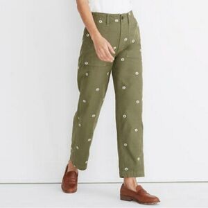 Madewell Griff Cargo Embroidered Pants